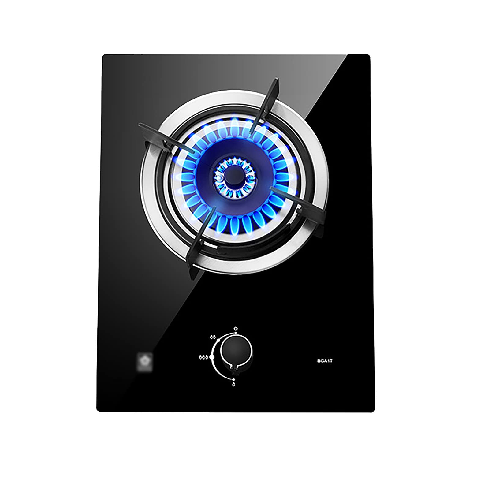 Gas Stove Gas 4.2KW Built in Gas Stove-Black Explosion-Proof Glass Cooker Hob Single Burner -for Warming Cooking Boiling Frying Simmering Energy Class A Color : LPG Ng product image