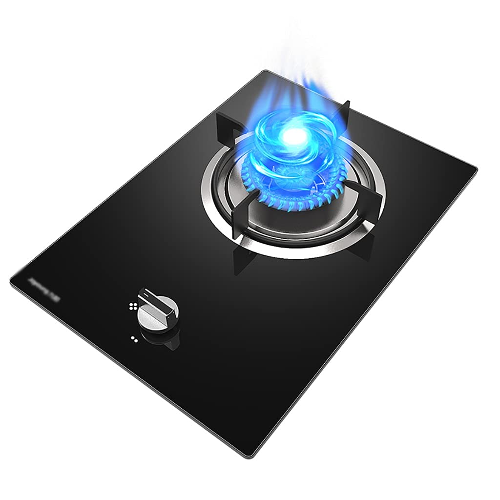 Gas Stoves Gas Portable Gas Stove 1 Burner Wok 4.8KW Cast IronGas hob Black Glass Home Kitchen Built-in Cooking Compatible with All Cookware Energy Class A Color : NG Ng product image