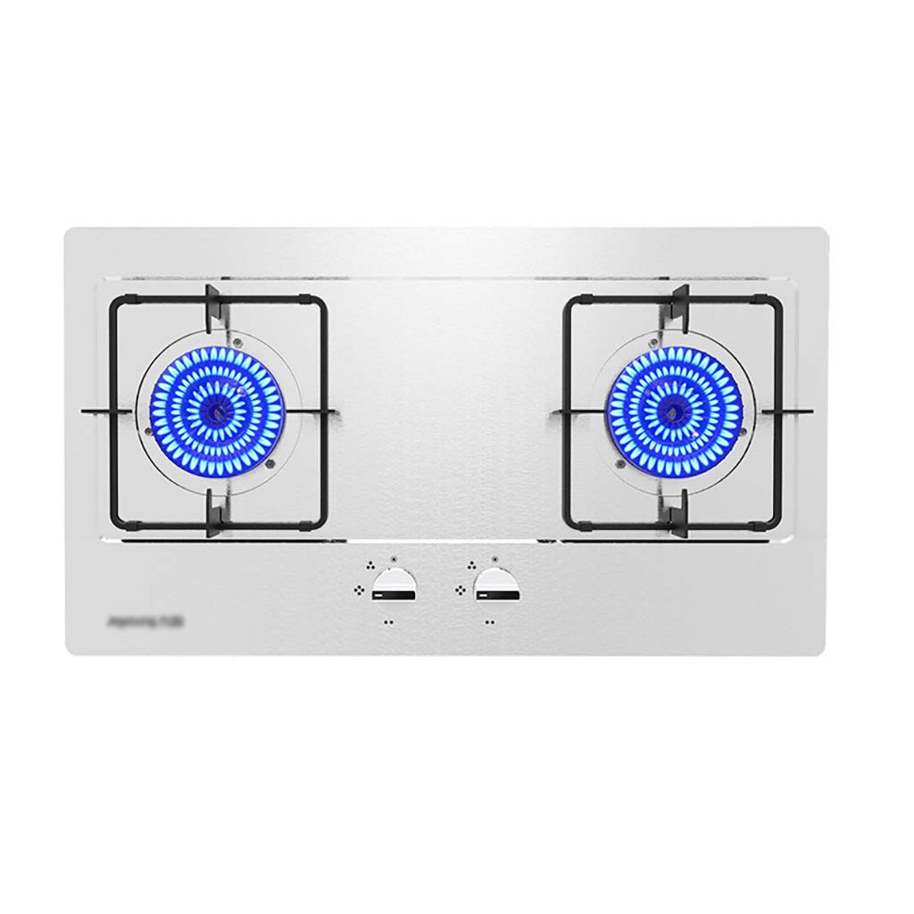 Gas Stoves Gas 4.8KW Built-inGas hob 71x40x15.5cm Black Tempered Glass Gas Cooktop with Cast Iron Square Pot Rack Easy to Clean Compatible with All Cookware Energy Class A Size : NG product image