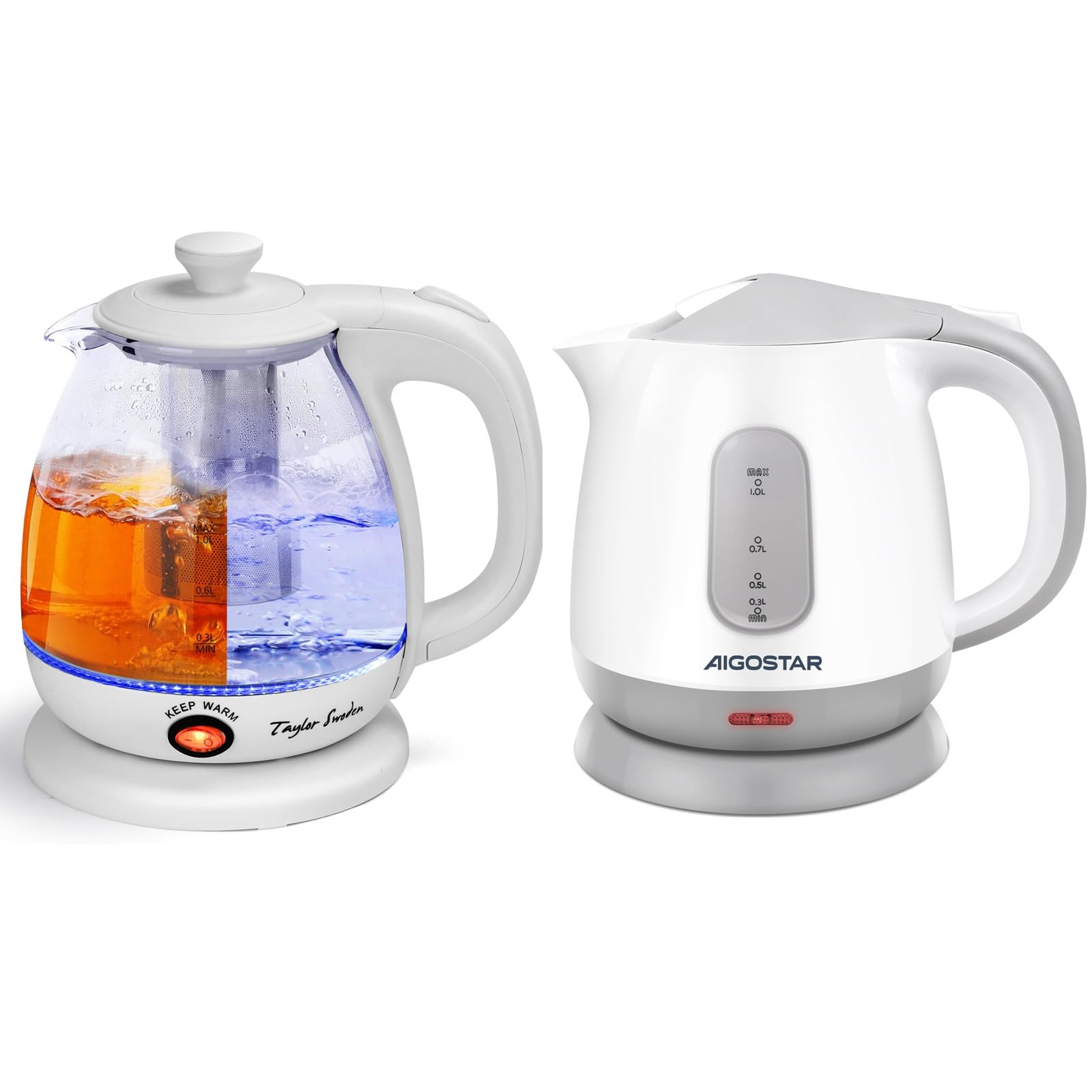 Taylor Swoden Electric Kettle with Tea Infuser, 1L Small Electric Tea Kettle with Keep Warm and Aigostar Small Electric Kettle product image