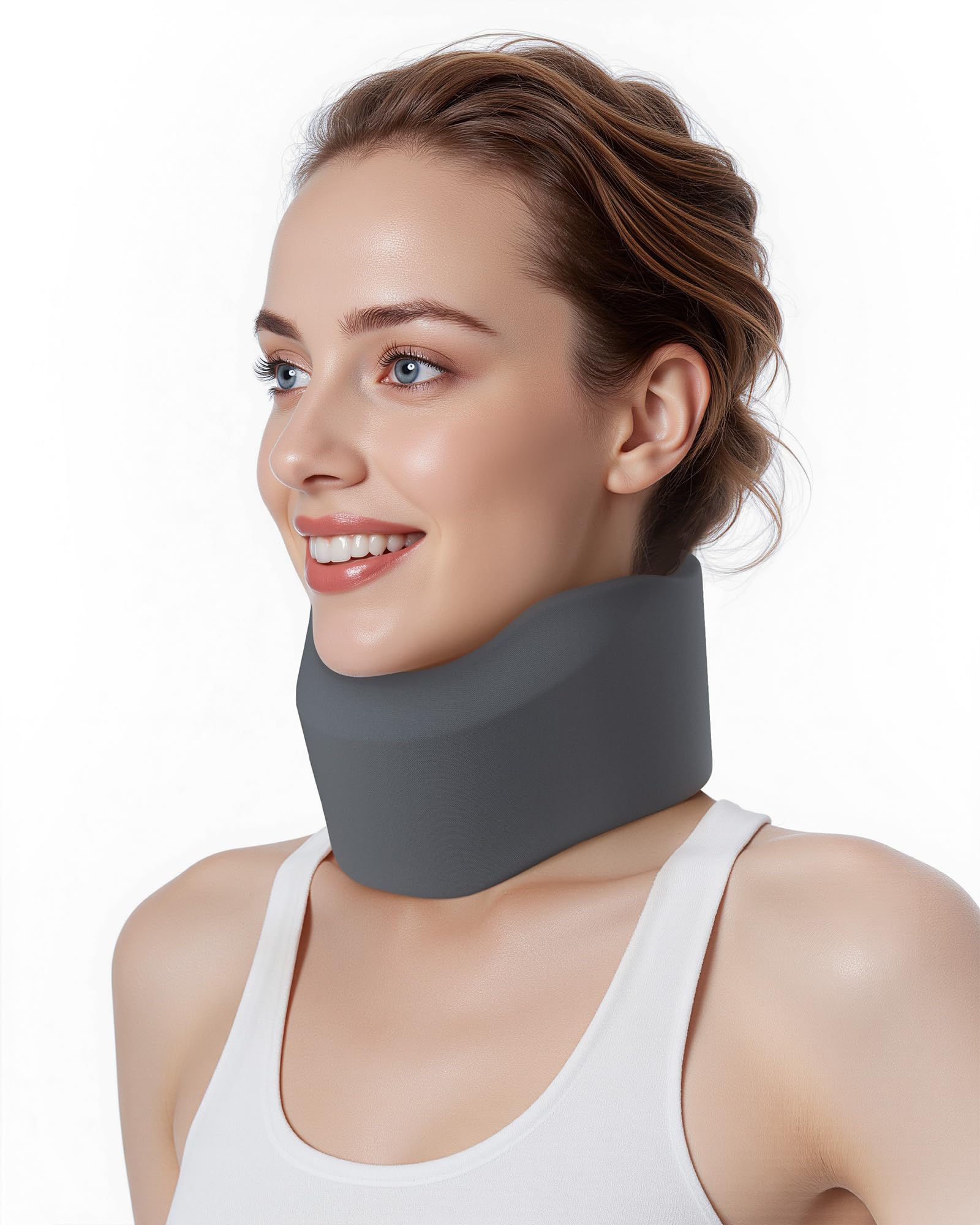 Neck Brace for Sleeping, for Relief Neck Pain and Provide Support Soft Cervical Collar, Neck Support Keep Vertebrae Stable & Aligned Relief of Cervical Spine Pressure Gray Medium Size product image