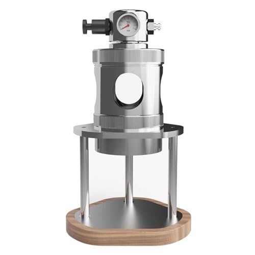 Compact Manual Espresso Machine with Pressure Gauge, 16Bar Fast Extraction for Camping, Travel & Home Brewing - Wooden Base Design product image