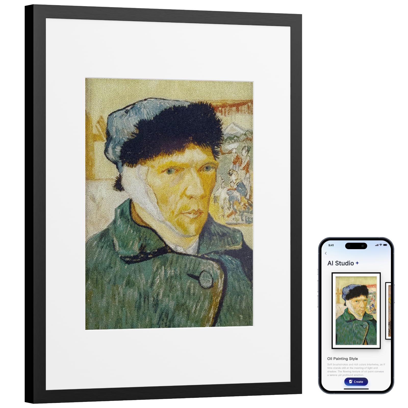 SwitchBot AI Art Frame 13.3&rsquo;&rsquo;, Electronic Ink Picture Frame, Wireless Digital Photo Frame, Long Battery Life, Alexa Compatible, Wall Decoration, Home Décor, AI-Generated Art, Gift for Art Lovers product image