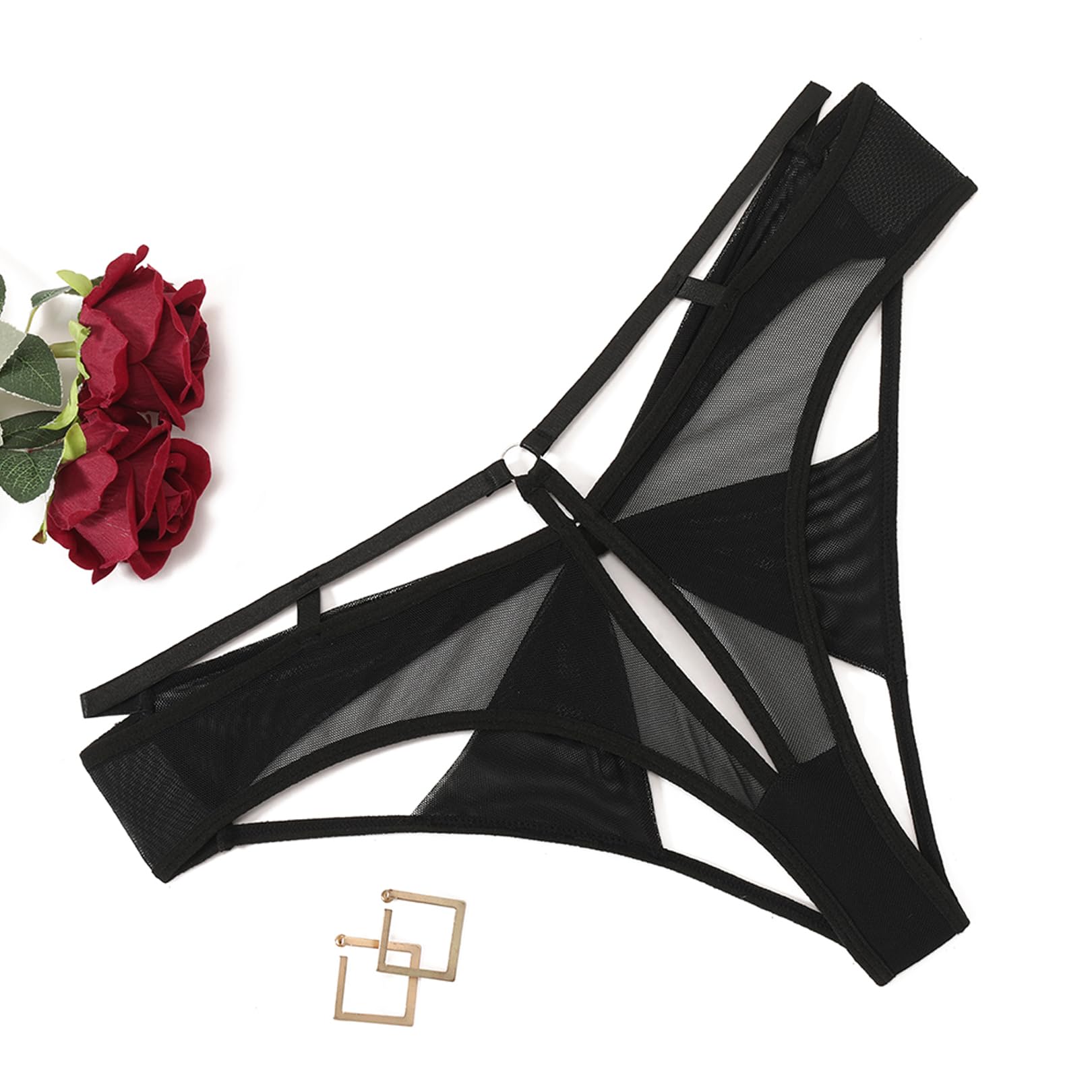Avidlove Sexy Panties for Women Mesh Cheeky Underwear Low Rise Bow Back Hipster Thong 1-2 Pack product image